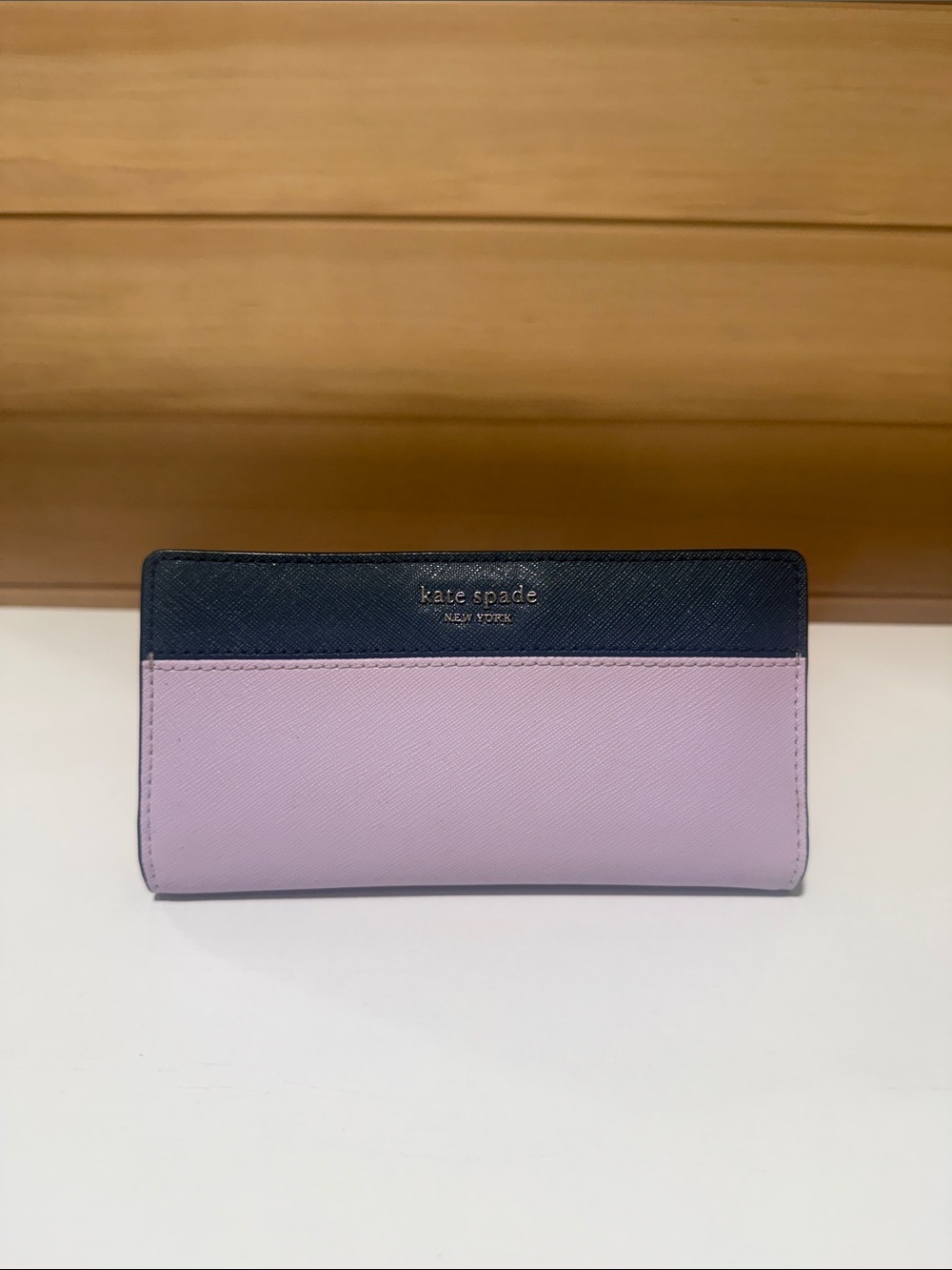 kate spade Two-Tone Navy and Lavender Wallet